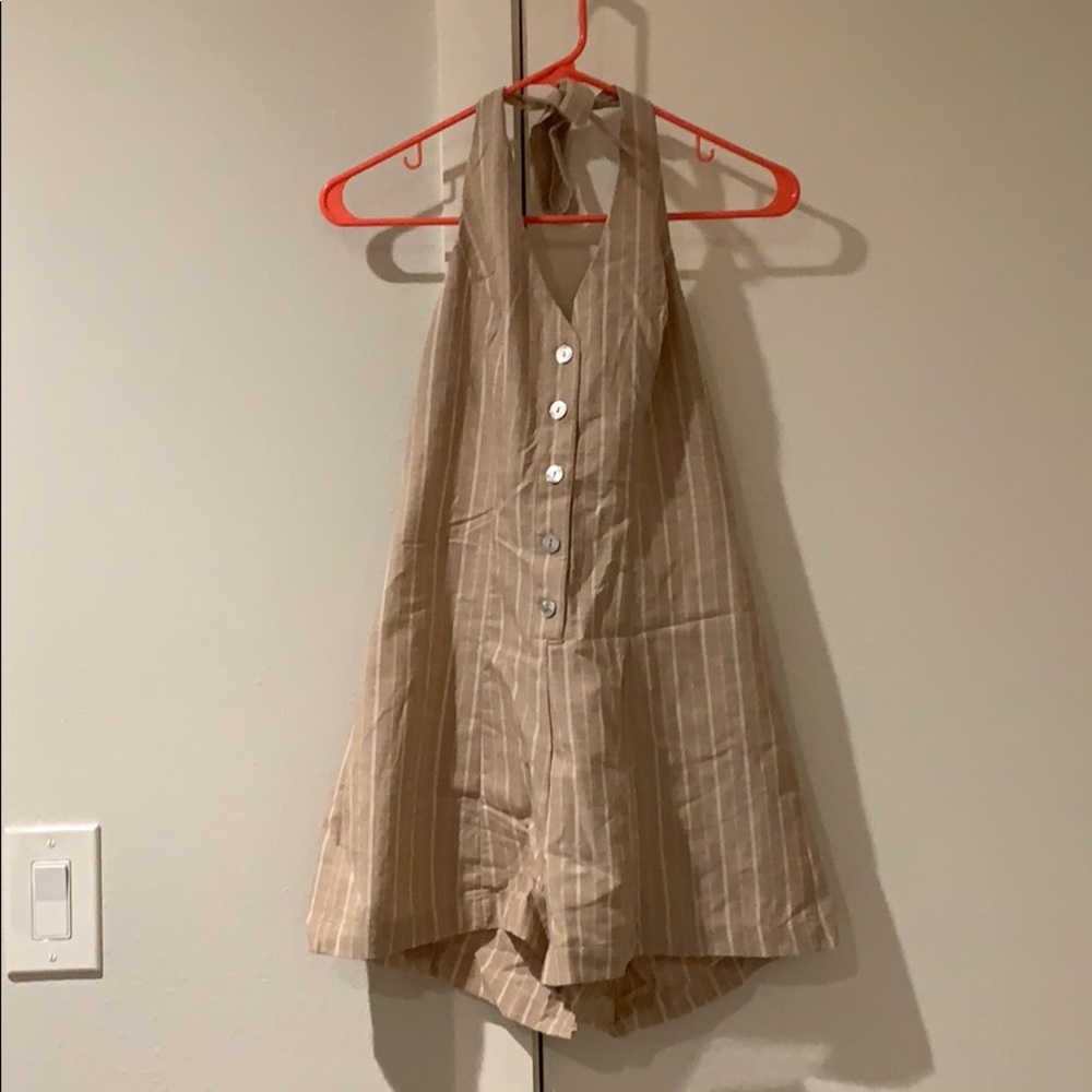 Backless Halter Romper